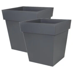 EDA Bloempot - Toscane - Vierkant - Zwart - Kunststof - L39 X H39 Cm 7 EDA Bloempot - Toscane - Vierkant - Zwart - Kunststof - L39 X H39 Cm -Tuinwinkel 402eb493569b4c759e99f41515d24b6f