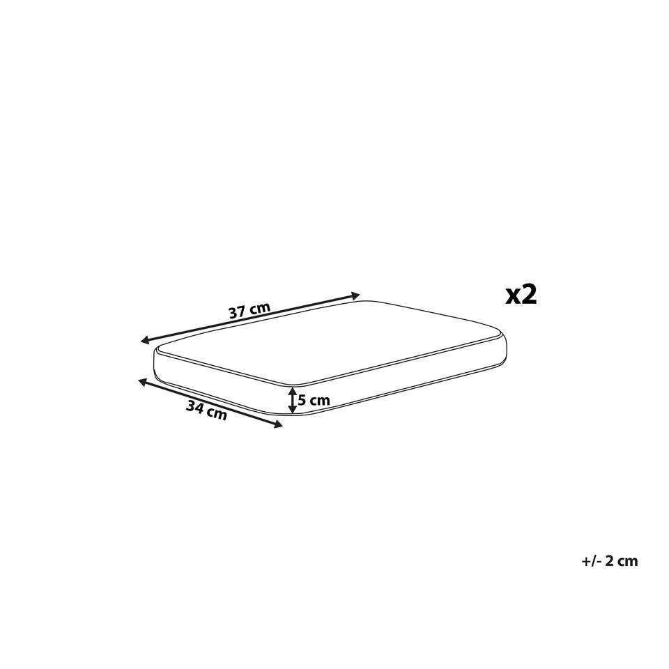 Beliani Zitkussen TERNI - Geel Polyester 5 Beliani Zitkussen TERNI - Geel Polyester - Afbeelding 3