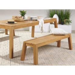 Beliani Tuinbank LIVORNO - Lichte Houtkleur Acaciahout -Tuinwinkel 4555344307ae428996bda08c685031e3