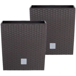 Prosperplast Plantenbak Rato - Bruin - Rotan - Kunststof - 26 Cm -Tuinwinkel 46335972b40041aaa7469b49a32b0024