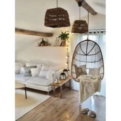 Beliani Hangstoel CASOLI - Beige Pe Rotan -Tuinwinkel 469e0c47c6b4448d9e2f49d933312de7