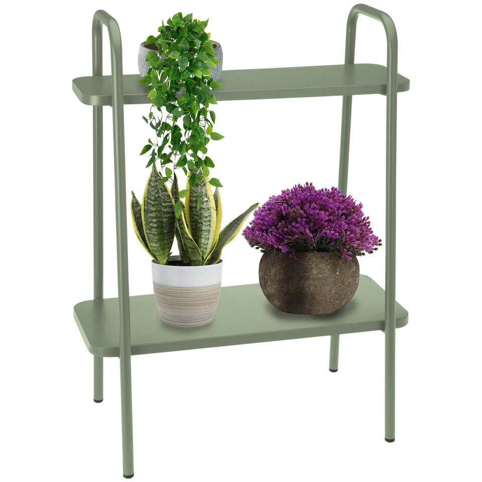 Pro Garden Plantenrek/plantentafel - Groen - Metaal - 50 X 26 X 66 Cm 4 Pro Garden Plantenrek/plantentafel - Groen - Metaal - 50 X 26 X 66 Cm - Afbeelding 2