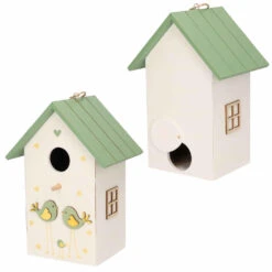 Boltze Vogelhuisje - Wit Met Groen Dak - Hout Nestkastje - 22 Cm -Tuinwinkel 4fc03a4502024ddaa04371f8353930b0