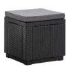 Keter Allibert Hocker/voetenbankje Cube Incl. Kussen - Grijs - 39x42x42 Cm -Tuinwinkel 50100445