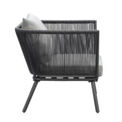 Loungestoel Almeria - Antraciet - 75x89x75 Cm -Tuinwinkel 50105176 0900