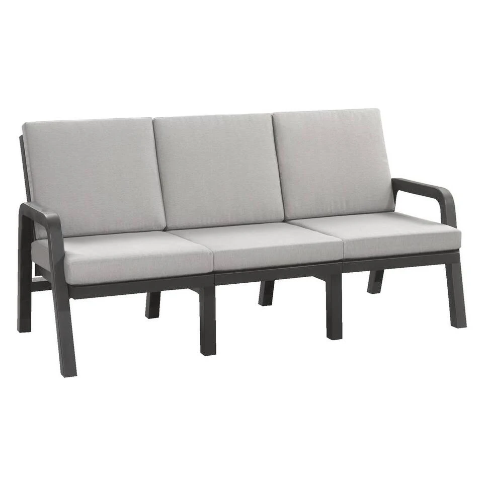 Hartman Loungebank 3-zits - Antraciet - 93x191x84 Cm - Incl. Kussens 4 Hartman Loungebank 3-zits - Antraciet - 93x191x84 Cm - Incl. Kussens - Afbeelding 2