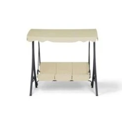 Beliani Schommelbank GARBO - Beige Polyester -Tuinwinkel 502bf623068d42478e7d8a93103e0fa9