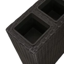 VidaXL Plantenbak Verhoogd Met 4 Potten 2 St Poly Rattan Zwart -Tuinwinkel 54c8a139d52e475b893a2f7be6257a03