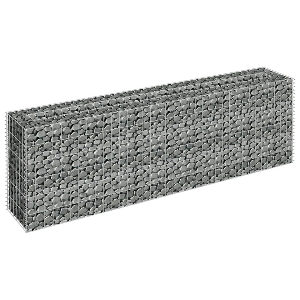 VidaXL Gabion Plantenbak Verhoogd 180x30x60 Cm Gegalvaniseerd Staal 5 VidaXL Gabion Plantenbak Verhoogd 180x30x60 Cm Gegalvaniseerd Staal - Afbeelding 3