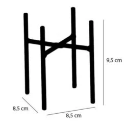 Mica Decorations Plantenstandaard - Verhoger - Zwart - H10 X B8 Cm -Tuinwinkel 573b40f8588b4925bf5b59210ebc0f55