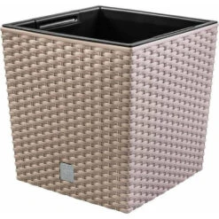 Prosperplast Plantenbak Rato - Taupe - Rotan - Kunststof - 32 Cm -Tuinwinkel 5b6a42dfcb5b40f68e64bc32fcf1dc92