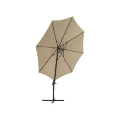 Beliani Cantilever Parasol SAVONA II - Beige Polyester -Tuinwinkel 611f23d5050f423e93774000f5401710