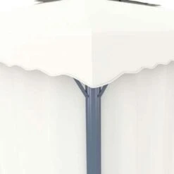 VidaXL Prieel Met Gordijn 4x3 M Aluminium Crèmewit -Tuinwinkel 6372ccee46c540758ed1f31ddf598940