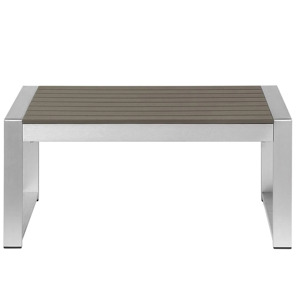 Beliani Salontafel SALERNO - Grijs Aluminium 6 Beliani Salontafel SALERNO - Grijs Aluminium - Afbeelding 4
