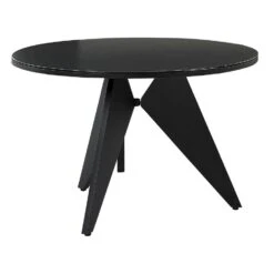 Beliani Ronde Tafel OLMETTO - Zwart Aluminium -Tuinwinkel 641062f376e04a7d91c6e9585c0b3aea