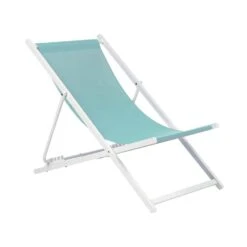 Beliani Tuinligstoel LOCRI II - Blauw Synthetisch Materiaal, Aluminium -Tuinwinkel 64766740f9b04044865129be82500f4c