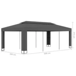 VidaXL Prieel Met Dubbel Dak 3x6 M Antraciet -Tuinwinkel 66679b140085425faf89793f38bf9aa9
