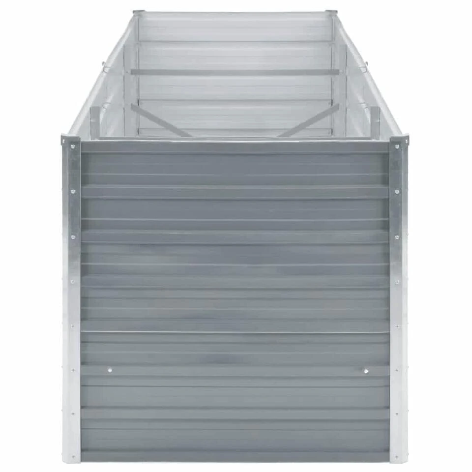 VidaXL Plantenbak Verhoogd 240x80x77 Cm Gegalvaniseerd Staal Grijs 6 VidaXL Plantenbak Verhoogd 240x80x77 Cm Gegalvaniseerd Staal Grijs - Afbeelding 4