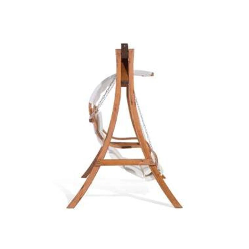 Beliani Schommelbank APRILIA - Donkere Houtkleur Larikshout 6 Beliani Schommelbank APRILIA - Donkere Houtkleur Larikshout - Afbeelding 4