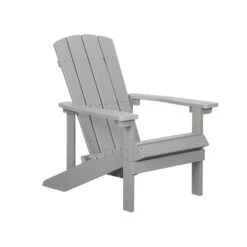 Beliani Tuinstoel ADIRONDACK - Grijs Kunsthout -Tuinwinkel 6cf0a11ac6464245bda7befa4bfc4d82