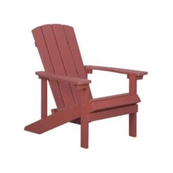 Beliani Tuinstoel ADIRONDACK - Rood Kunsthout -Tuinwinkel 6d01865fb12c4aeb994d15b3cbe6ef71
