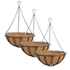 Esschert Design Hanging Basket - Metaal - Zwart - Met Inlegvel - 35 Cm -Tuinwinkel 6f5fe4a53488403396b4973a6a2f0523