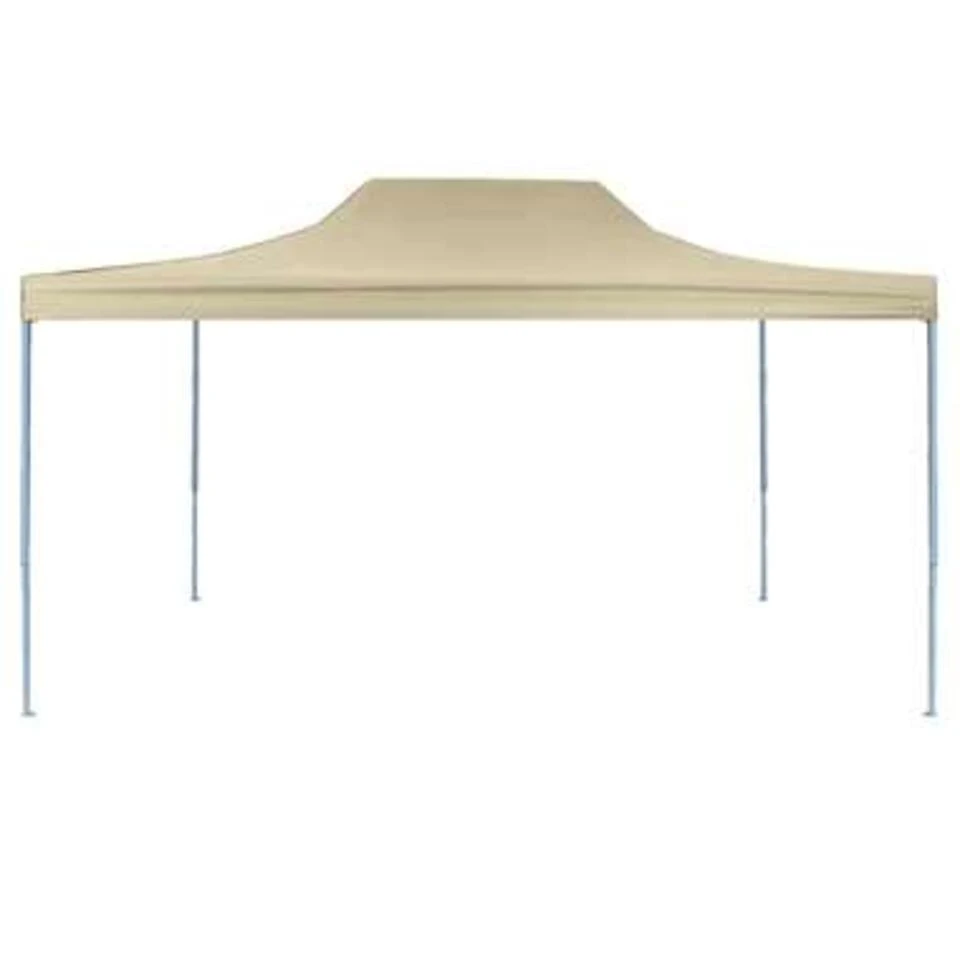 VidaXL Partytent Inklapbaar 3x4 M Staal Crème 4 VidaXL Partytent Inklapbaar 3x4 M Staal Crème - Afbeelding 2