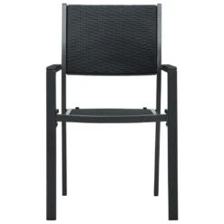 VidaXL Tuinstoel 2 St Rattan-look Kunststof Zwart -Tuinwinkel 70350c90475148488a0a5483635a8759