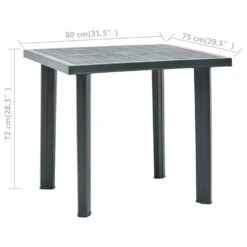VidaXL Tuintafel 80x75x72 Cm Kunststof Groen -Tuinwinkel 70cd12606f6c4ce79316e9ee540fa2a6