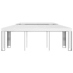 VidaXL Prieel Met Dubbel Dak 3x6 M Wit -Tuinwinkel 72a8f112a5684b3ab2377fdfd0fd2d64
