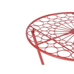 Beliani Tuintafel SCARIO - Rood Ijzer -Tuinwinkel 7b82362a604e47279a5d4fdfa1dc30cc