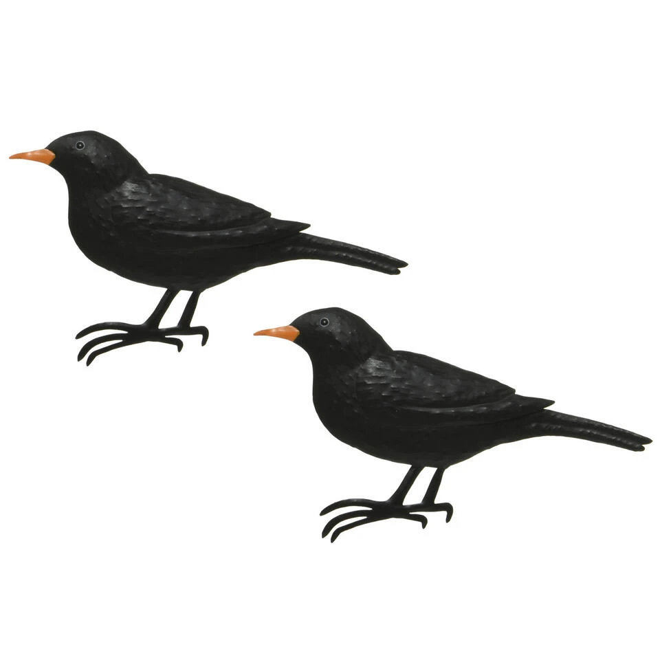 Decoris Tuindecoratie Vogel - Merel - Metaal - Zwart - 38 Cm 4 Decoris Tuindecoratie Vogel - Merel - Metaal - Zwart - 38 Cm - Afbeelding 2