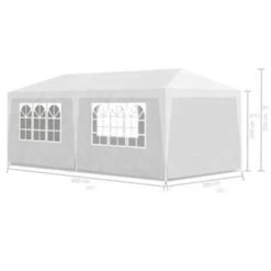 VidaXL Partytent 3x6 M Wit -Tuinwinkel 803ea95dd69441a898e45bb055b8b450