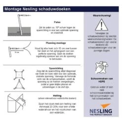 Nesling Coolfit Schaduwdoek 90° 5x5x7 -Tuinwinkel 81003824 0102