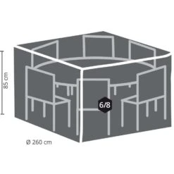 Outdoor Covers Premium Hoes Voor Ronde Tuinset - 260 Cm -Tuinwinkel 81010515 0200