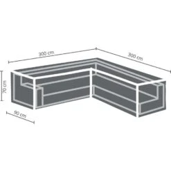 Outdoor Covers Premium Hoes Voor Loungeset - L Vormig - 300x90x70 Cm -Tuinwinkel 81010519 0200