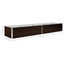 VidaXL Plantenbak Verhoogd 320x80x45 Cm Gegalvaniseerd Staal Bruin -Tuinwinkel 869e7280e51c423db0d7d02d1948caf4