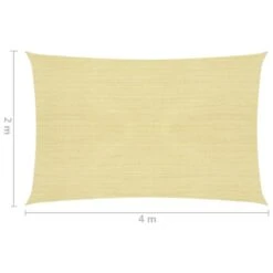 VidaXL Zonnescherm HDPE Rechthoekig 2x4 M Beige -Tuinwinkel 8876a4c68a17427d9fef2d06253dbe26