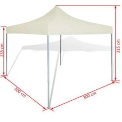 VidaXL Partytent Inklapbaar 3x3 M Crème -Tuinwinkel 89f97037e62246a8b3cf9cee81b7e25b