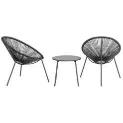 Loungeset Formentera Vilanova - Antraciet - 3-delig -Tuinwinkel 90102034 8000