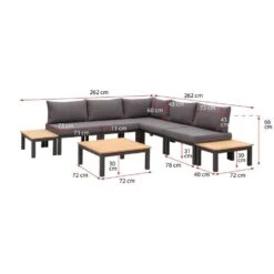 Le Sud Modulaire Loungeset Ardeche Met Kussens Brest - Grijs - 8-delig 9 Le Sud Modulaire Loungeset Ardeche Met Kussens Brest - Grijs - 8-delig -Tuinwinkel 90103373 9600