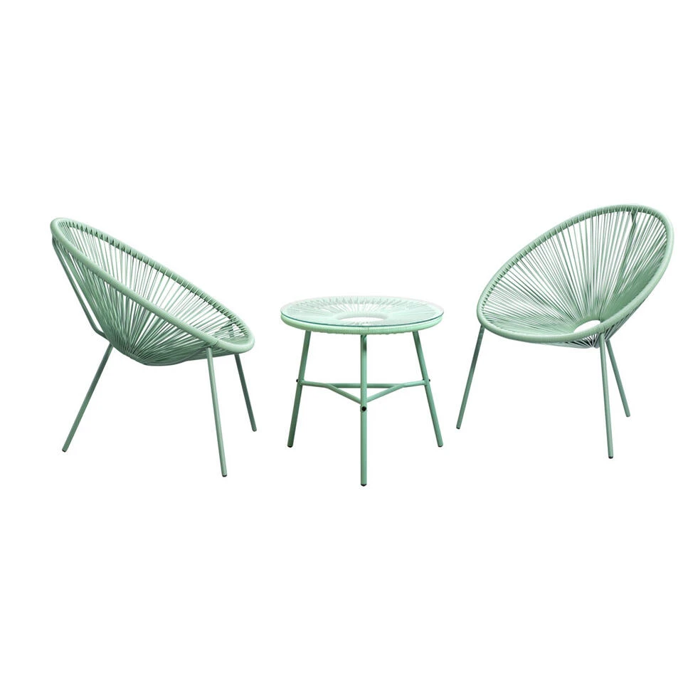 Balkonset Formentera - Lichtgroen - 3-delig - V2 4 Balkonset Formentera - Lichtgroen - 3-delig - V2 - Afbeelding 2