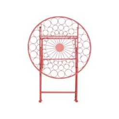 Beliani Tuintafel SCARIO - Rood Ijzer -Tuinwinkel 90444d39adaa4f679a32f60ec7ed53dd