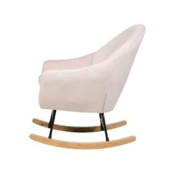 Beliani Schommelstoel OXIE - Roze Fluweel -Tuinwinkel 9550f70620fe4b2182e7fbb50303b596