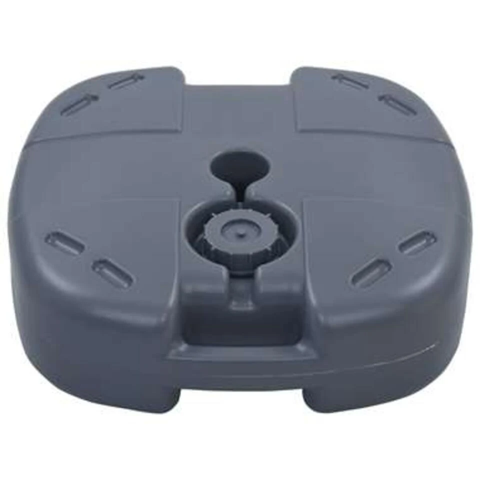 VidaXL Parasolvoet Draagbaar Gevuld Met Zand/water Grijs 4 VidaXL Parasolvoet Draagbaar Gevuld Met Zand/water Grijs - Afbeelding 2