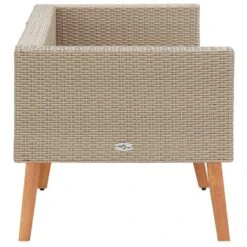 VidaXL Tuinbank 2-zits Met Kussens Poly Rattan Beige -Tuinwinkel 9b0701e40ac045d1b1f0e55b6c0e7598