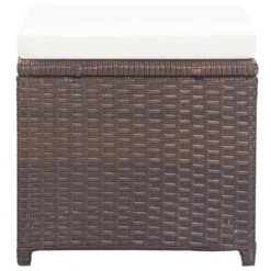 VidaXL Tuinkrukken 2 St Met Kussens Poly Rattan Bruin -Tuinwinkel 9d190c230ac54577bd86639353f75a46