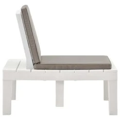 VidaXL Loungestoel Met Kussen Kunststof Wit -Tuinwinkel a6ea6c1c67f94bfe8d11a8e6c8aaa904