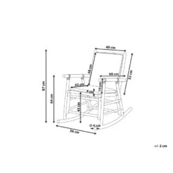 Beliani Schommelstoel FRIGOLE - Lichte Houtkleur Bamboehout -Tuinwinkel a7bf54dc45014ffa925159eb79e7307a