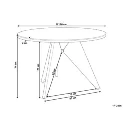 Beliani Ronde Tafel OLMETTO - Zwart Aluminium -Tuinwinkel aa07272cec294a338f63abb9eb0cdeb1